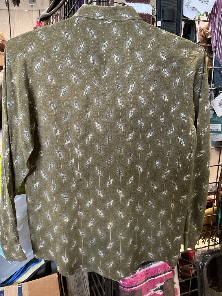 Western Shirt Wrangler Medium Green