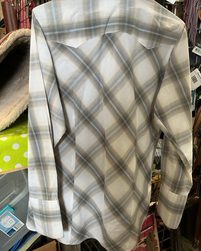 Western Shirt Roper Medium Grey/White