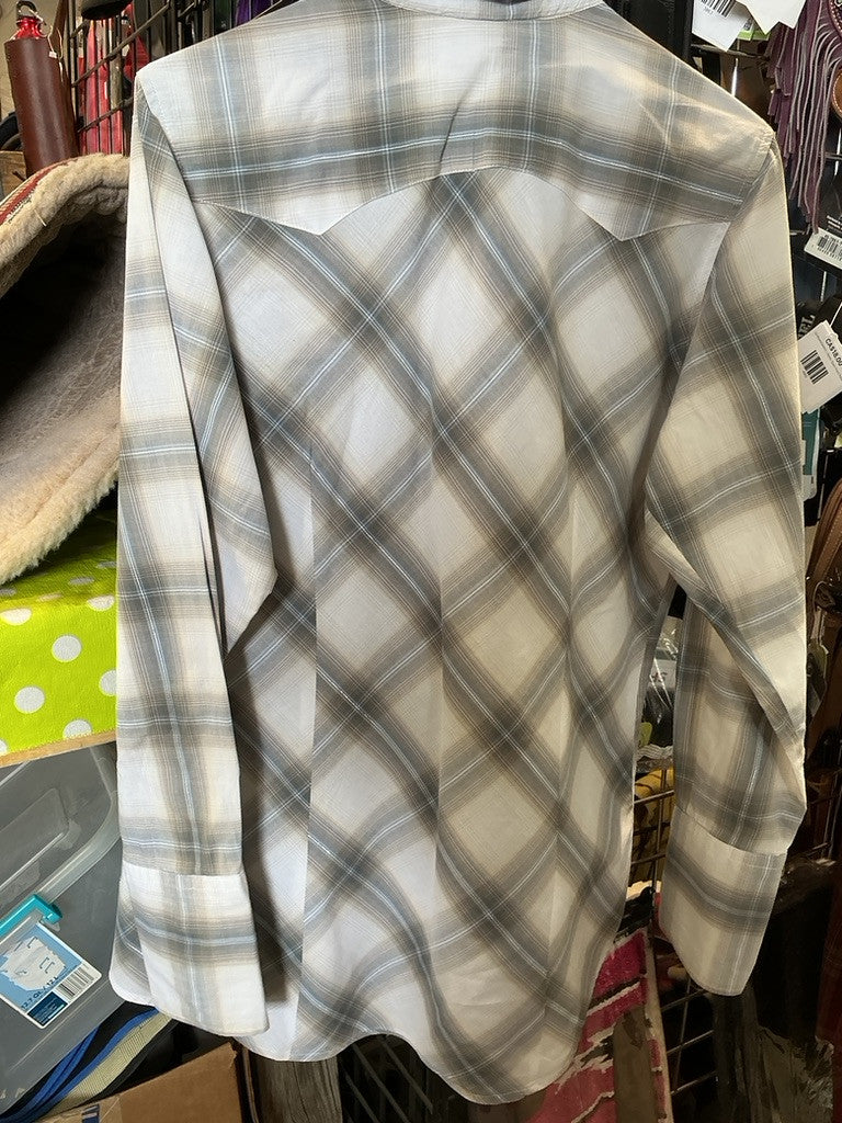Western Shirt Roper Medium Grey/White