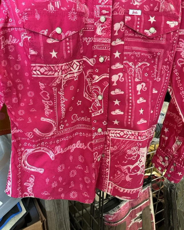 Western Shirt Wrangler Barbie Medium Pink