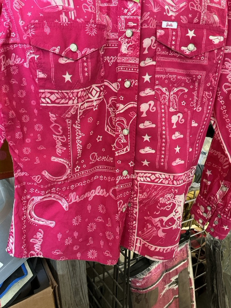 Western Shirt Wrangler Barbie Medium Pink