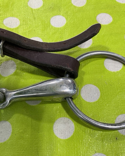 Bit O ring Snaffle wStrap 5.25"