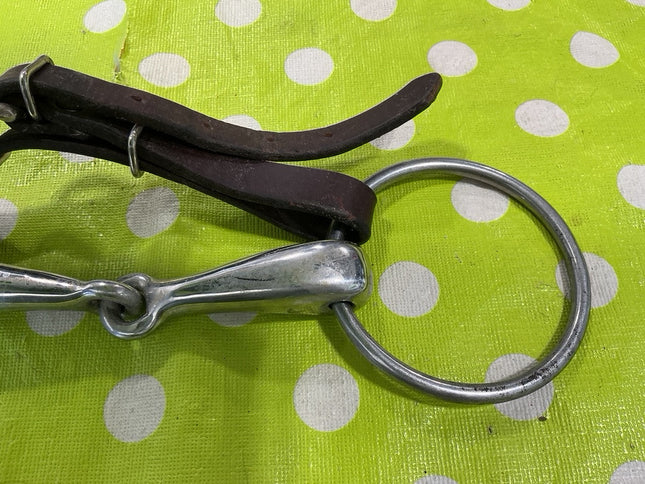 Bit O ring Snaffle wStrap 5.25"