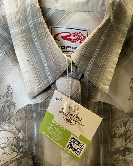 Western Shirt Roper Medium Grey/White