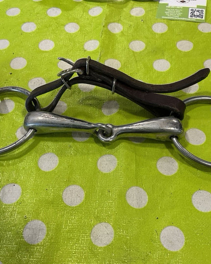 Bit O ring Snaffle wStrap 5.25"