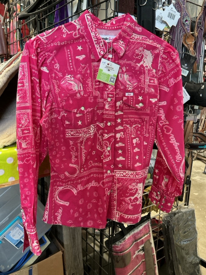 Western Shirt Wrangler Barbie Medium Pink