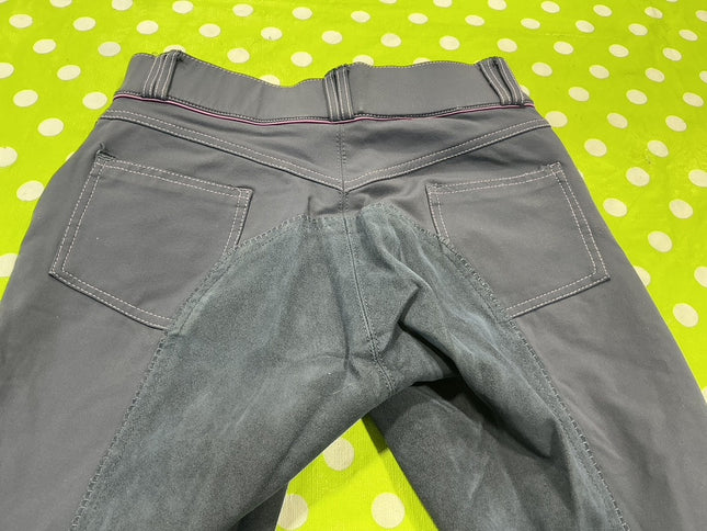 English Breeches 28R Grey