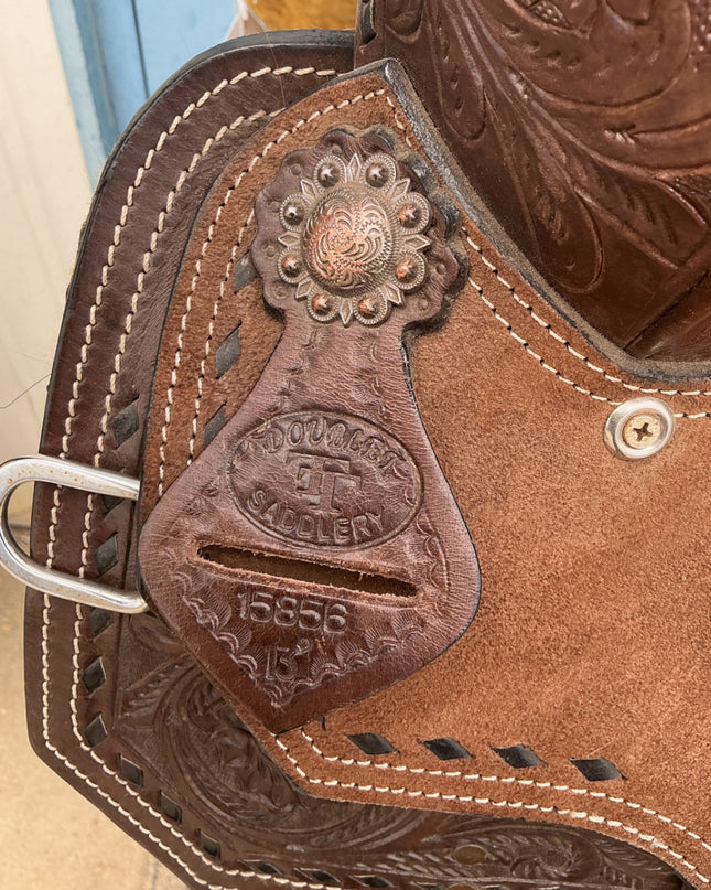 Western Barrel Saddle Double T S13" G7.5"