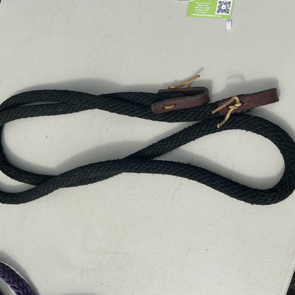 Western Rope Reins – Black | Used, Very Good