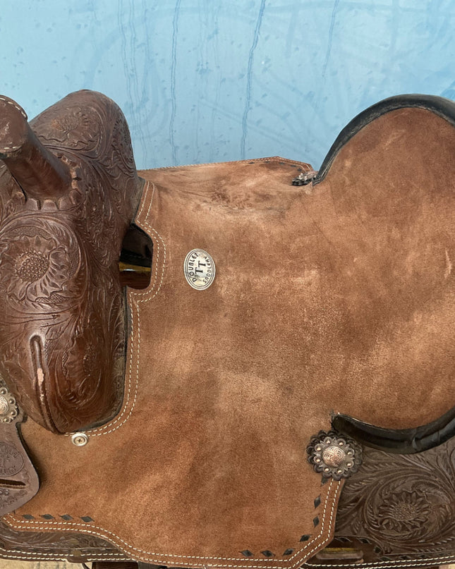 Western Barrel Saddle Double T S13" G7.5"