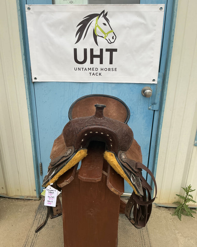 Western Barrel Saddle Double T S13" G7.5"