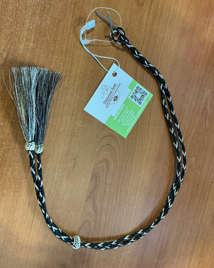 Hand Made Horse Hair String BlK/White