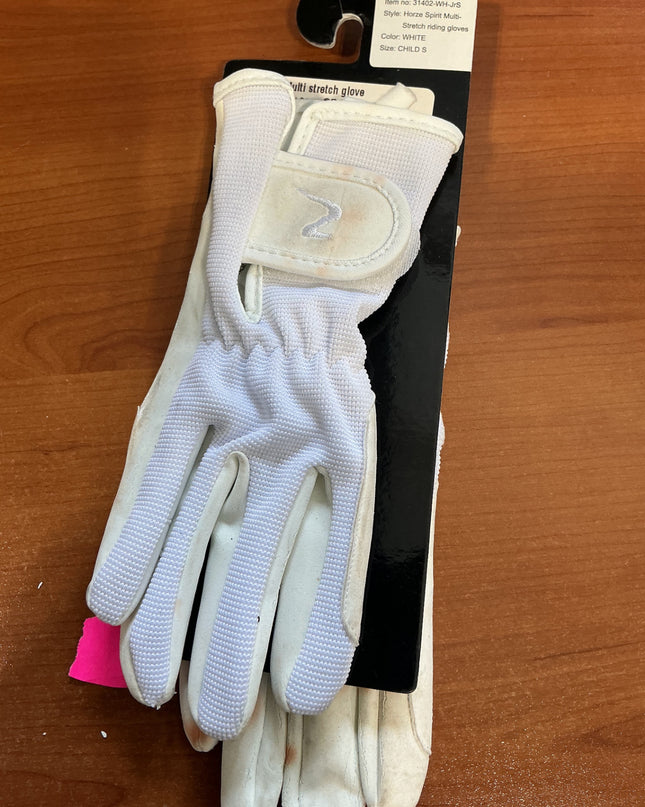 English riding gloves Child small White