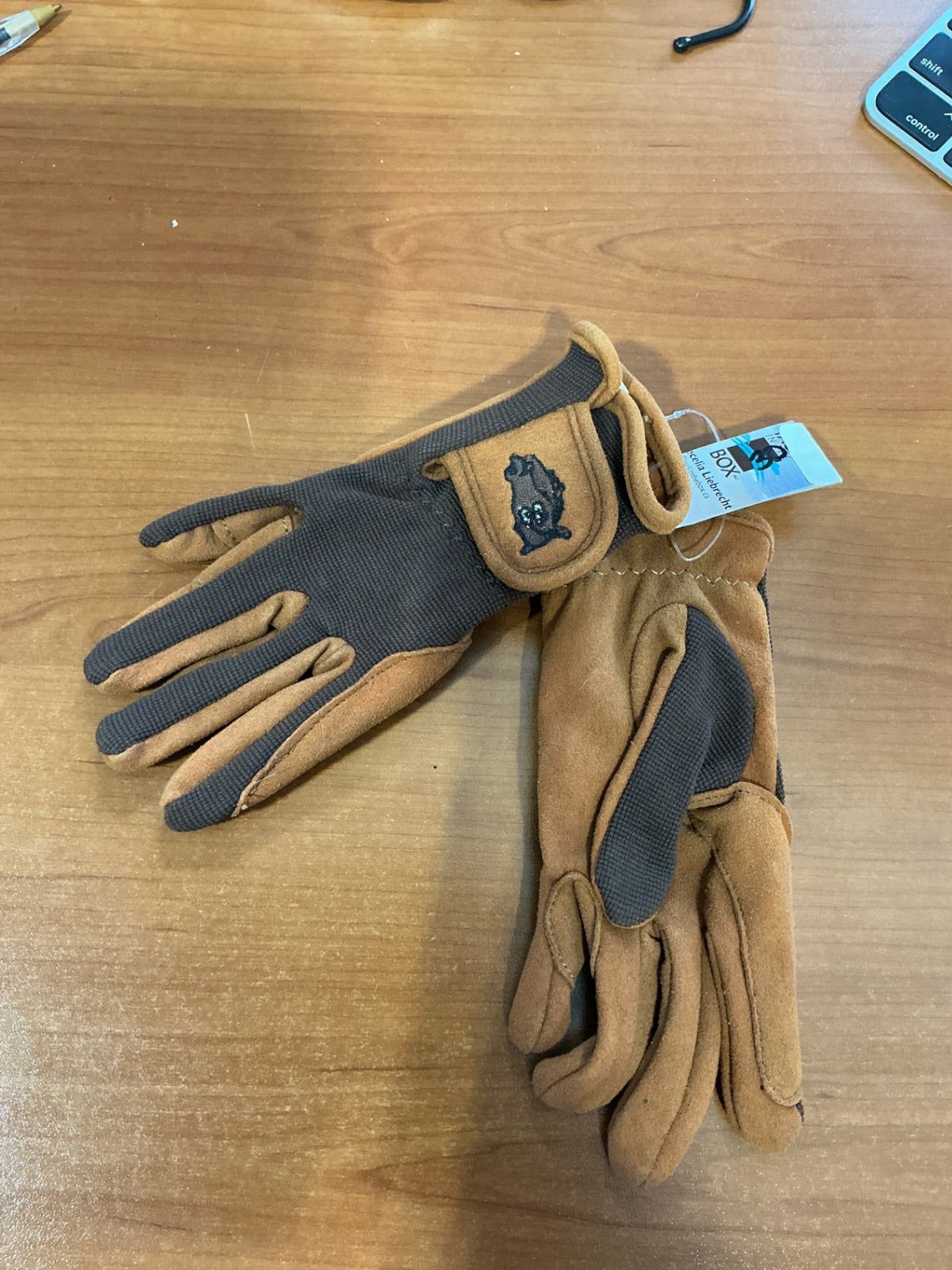 English Riding Gloves kids small Brown