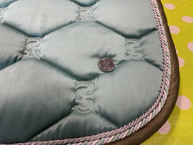 English Saddle Pad Full & Bonnet Green 