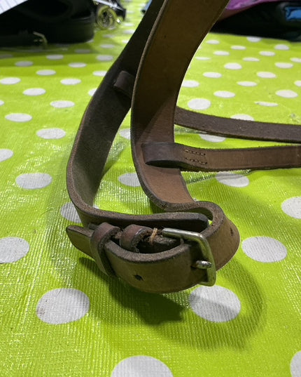 English Nose Band Brown leather