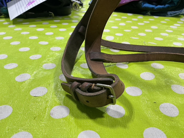 English Nose Band Brown leather
