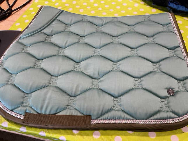 English Saddle Pad Full & Bonnet Green 