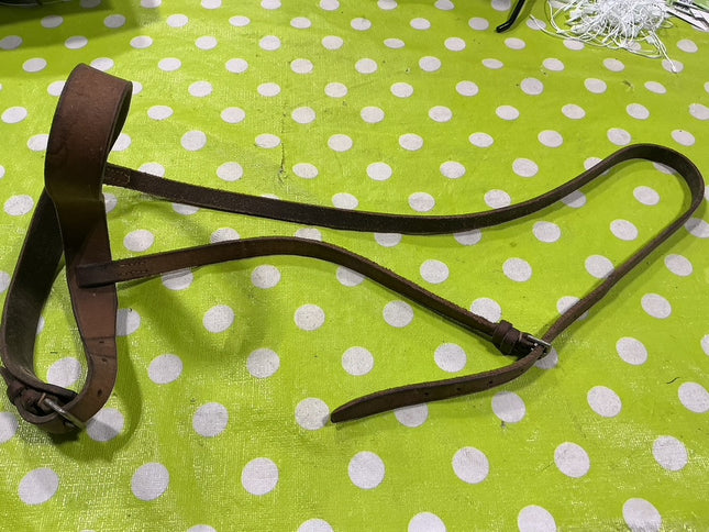 English Nose Band Brown leather