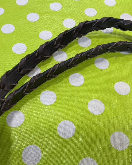 English Reins Braided Leather Brown 