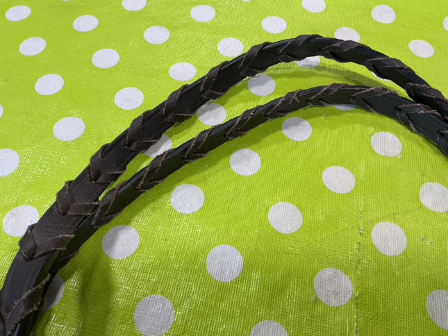 English Reins Braided Leather Brown 