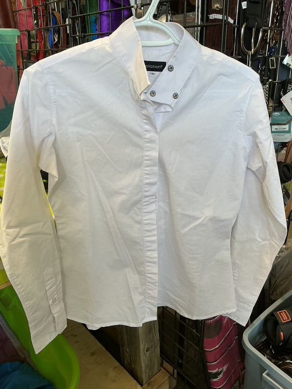 English Show Shirt – Elation, White, 18 | Used, Good