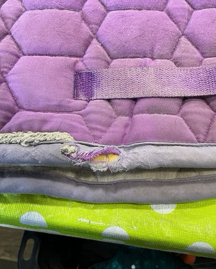 English Saddle Pad Purple Wear 