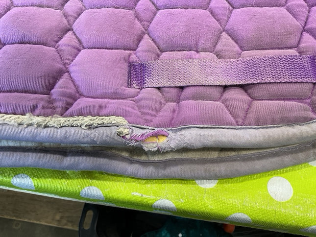 English Saddle Pad Purple Wear 