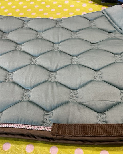 English Saddle Pad Full & Bonnet Green 