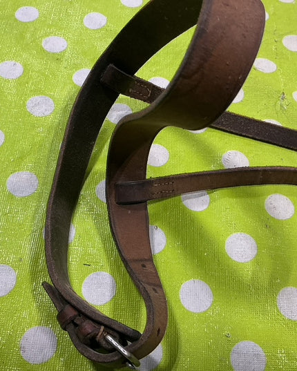 English Nose Band Brown leather