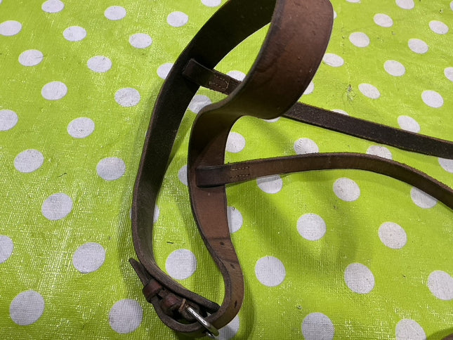 English Nose Band Brown leather