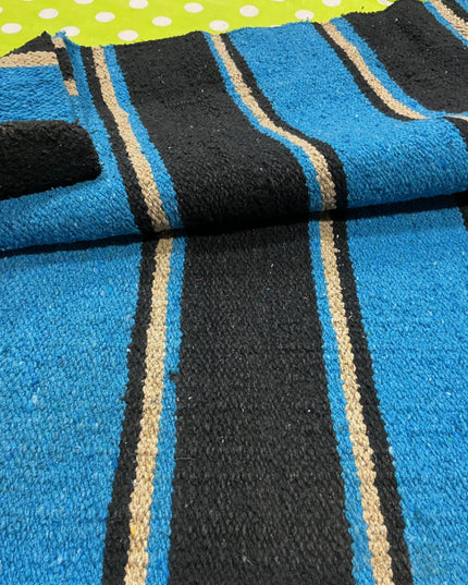 Western Saddle Blanket Turquoise/Black 30X30