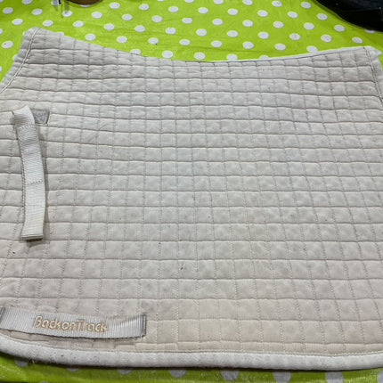 English Saddle Pad Back On Track White