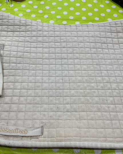 English Saddle Pad Back On Track White