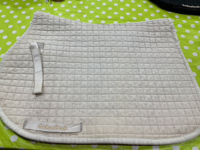 English Saddle Pad Back On Track White