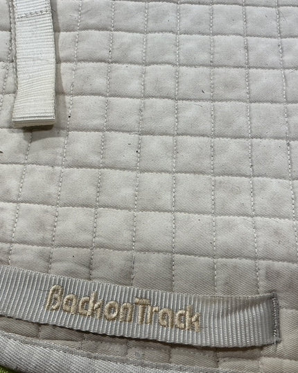 English Saddle Pad Back On Track White
