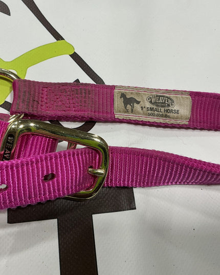 Halter Nylon Pink Leather Nose Small