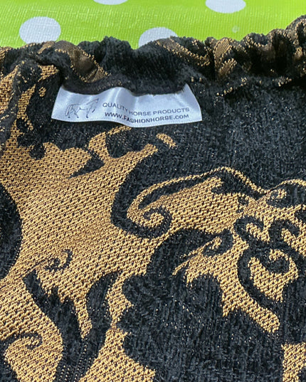 English Saddle Cover Gold/Black