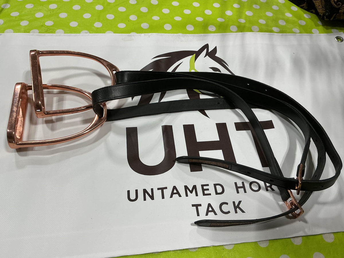English Stirrups & Leathers Rose Gold