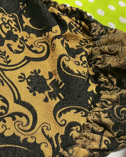 English Saddle Cover Gold/Black