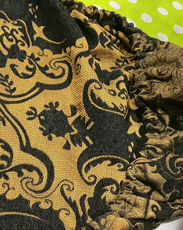 English Saddle Cover Gold/Black