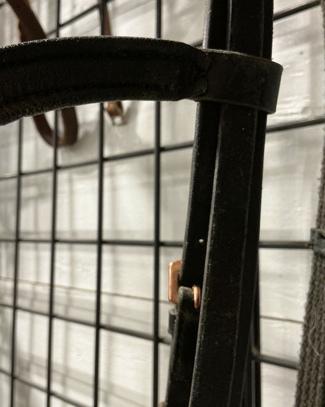 English Bridle Black Rose Gold & Reins COB 