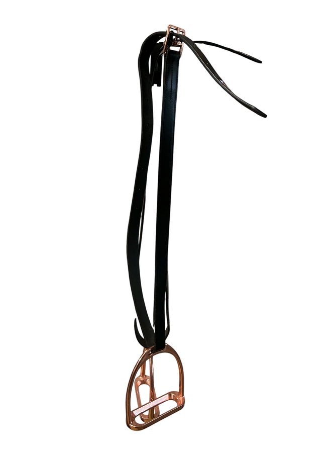 English Stirrups & Leathers Rose Gold
