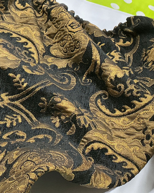 English Saddle Cover Gold/Black