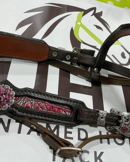 Western Pink Headstall/BreastCollar/Reins