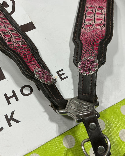 Western Pink Headstall/BreastCollar/Reins