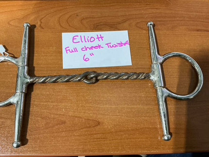 Bit Elliott Full Cheek Twisted Copper 6"