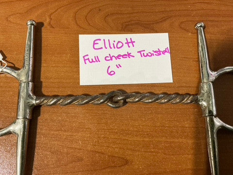 Bit Elliott Full Cheek Twisted Copper 6"