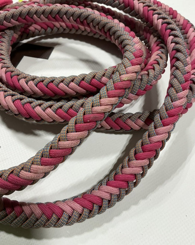 Rope Halter & Lead Pink/Grey