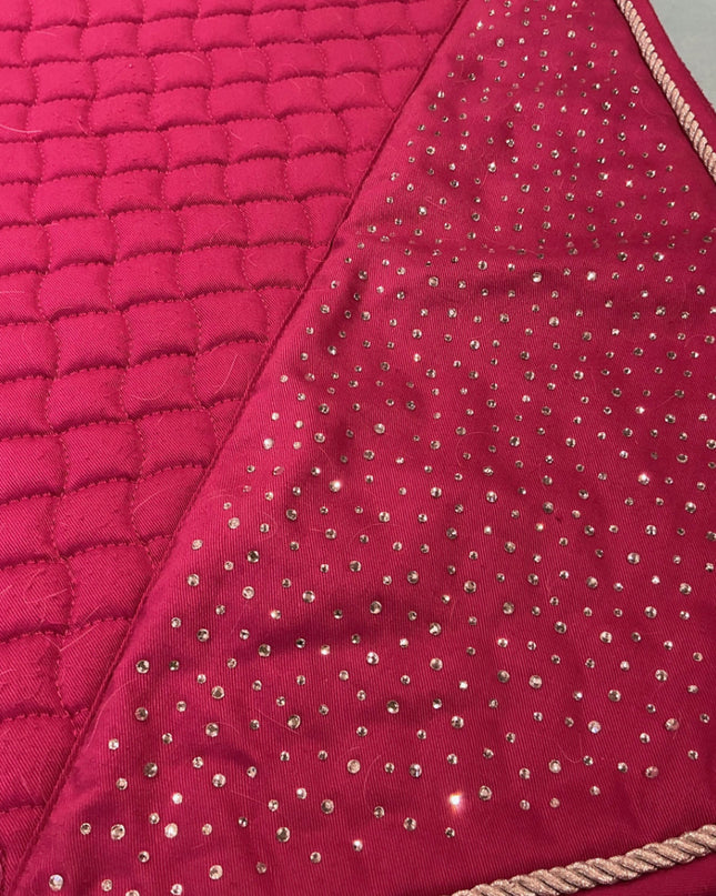 English Saddle Pad Pink Full 